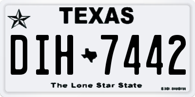 TX license plate DIH7442