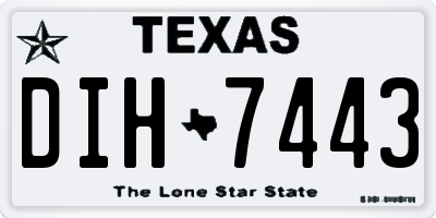 TX license plate DIH7443