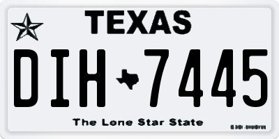 TX license plate DIH7445