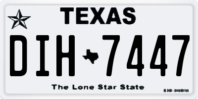 TX license plate DIH7447
