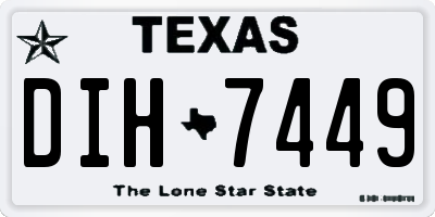 TX license plate DIH7449