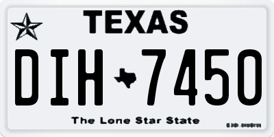 TX license plate DIH7450