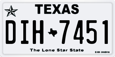 TX license plate DIH7451