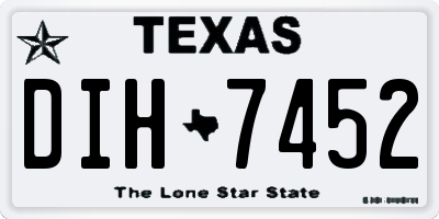 TX license plate DIH7452