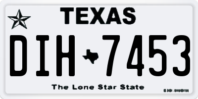 TX license plate DIH7453