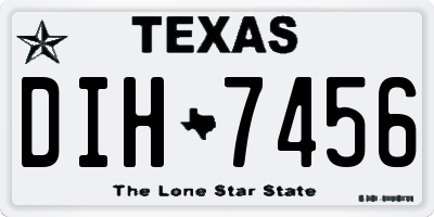 TX license plate DIH7456