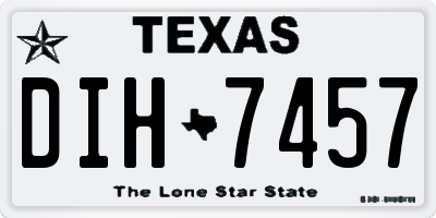 TX license plate DIH7457