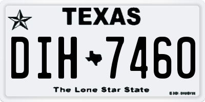 TX license plate DIH7460