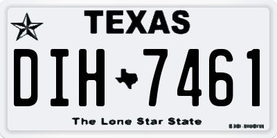 TX license plate DIH7461