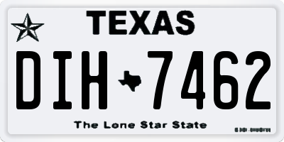 TX license plate DIH7462