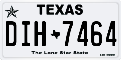 TX license plate DIH7464