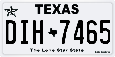 TX license plate DIH7465