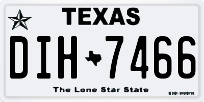 TX license plate DIH7466
