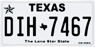 TX license plate DIH7467