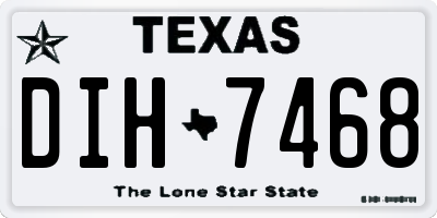 TX license plate DIH7468