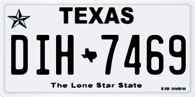 TX license plate DIH7469