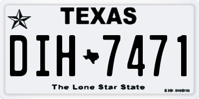 TX license plate DIH7471
