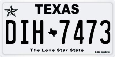 TX license plate DIH7473