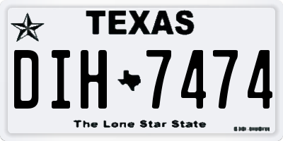 TX license plate DIH7474