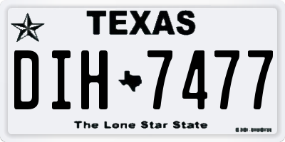 TX license plate DIH7477