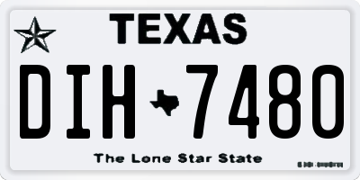 TX license plate DIH7480