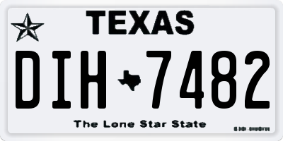 TX license plate DIH7482
