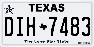 TX license plate DIH7483