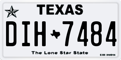 TX license plate DIH7484