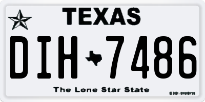 TX license plate DIH7486
