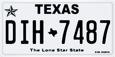 TX license plate DIH7487