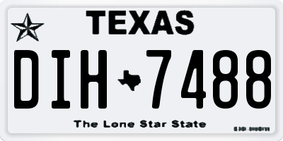 TX license plate DIH7488