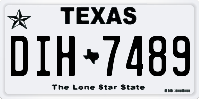 TX license plate DIH7489