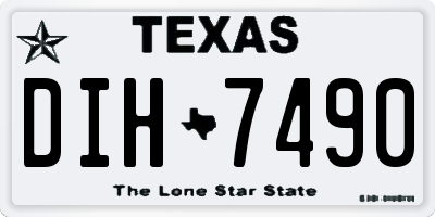 TX license plate DIH7490