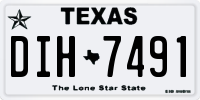 TX license plate DIH7491