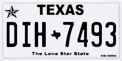 TX license plate DIH7493