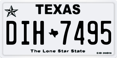 TX license plate DIH7495