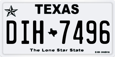 TX license plate DIH7496