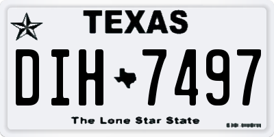 TX license plate DIH7497