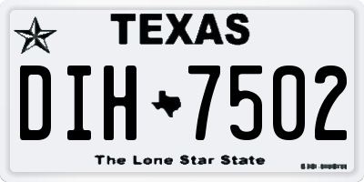 TX license plate DIH7502