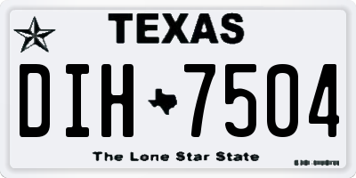TX license plate DIH7504