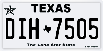 TX license plate DIH7505