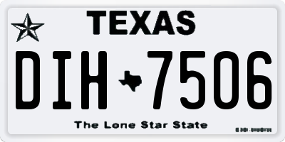 TX license plate DIH7506