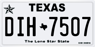 TX license plate DIH7507