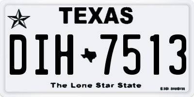 TX license plate DIH7513