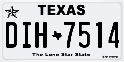 TX license plate DIH7514