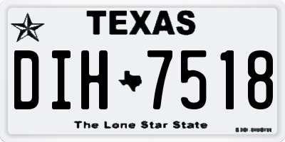 TX license plate DIH7518