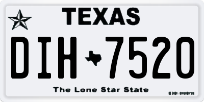 TX license plate DIH7520