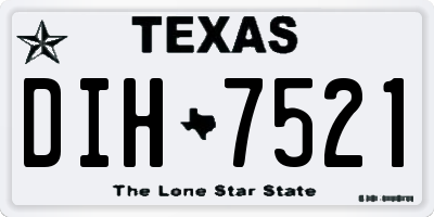 TX license plate DIH7521