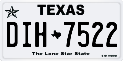 TX license plate DIH7522