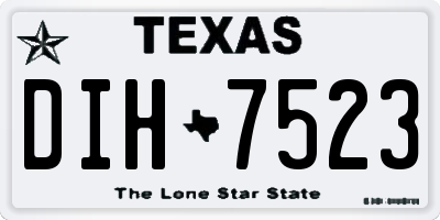 TX license plate DIH7523
